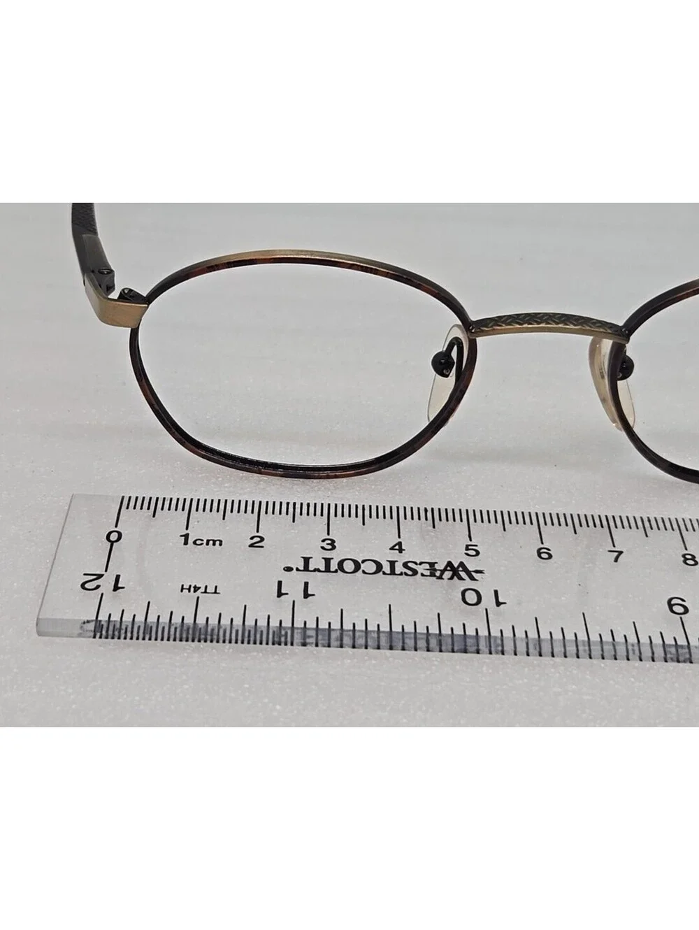 Vtg AO American Optical  Safety Tortoise Bronze Metal Frame Only 49-20-140
